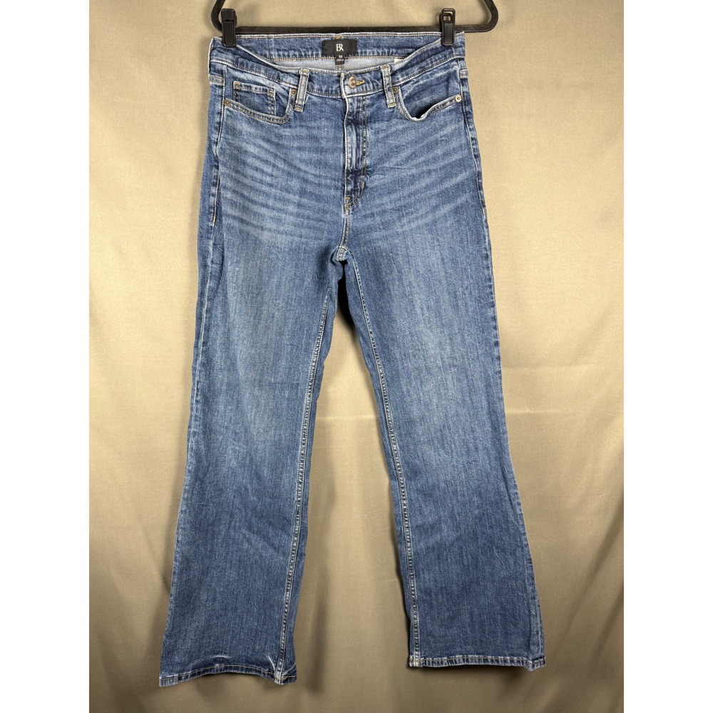 Banana Republic Flare Jean Women 30 Medium Wash Blue High Rise Stretch 756164-00